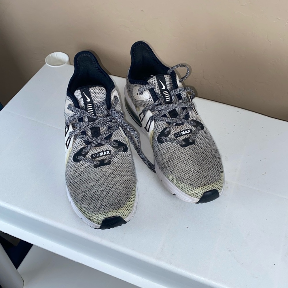 Nike Gray and White Sneakers with Air Cushioning
